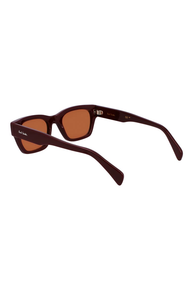 Loxham 52mm Modified Rectangular Sunglasses, Alternate, color, BURGUNDY