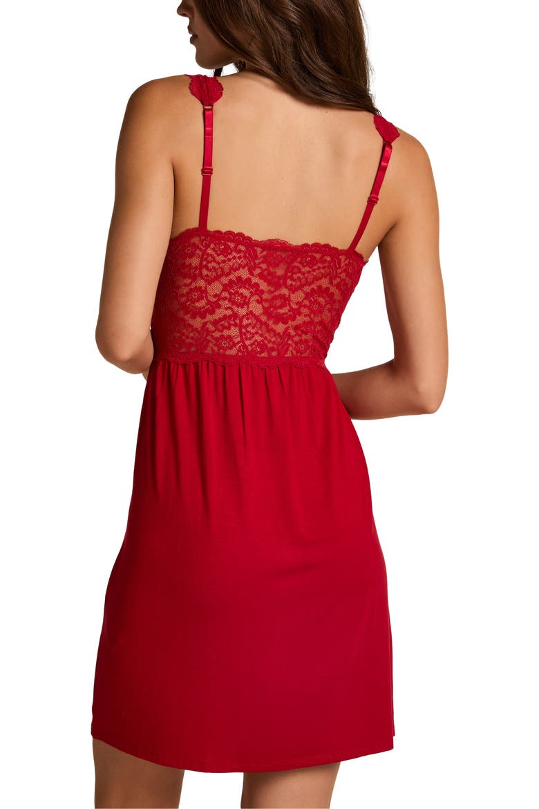 Nora Lace Slip Dress, Alternate, color, Red