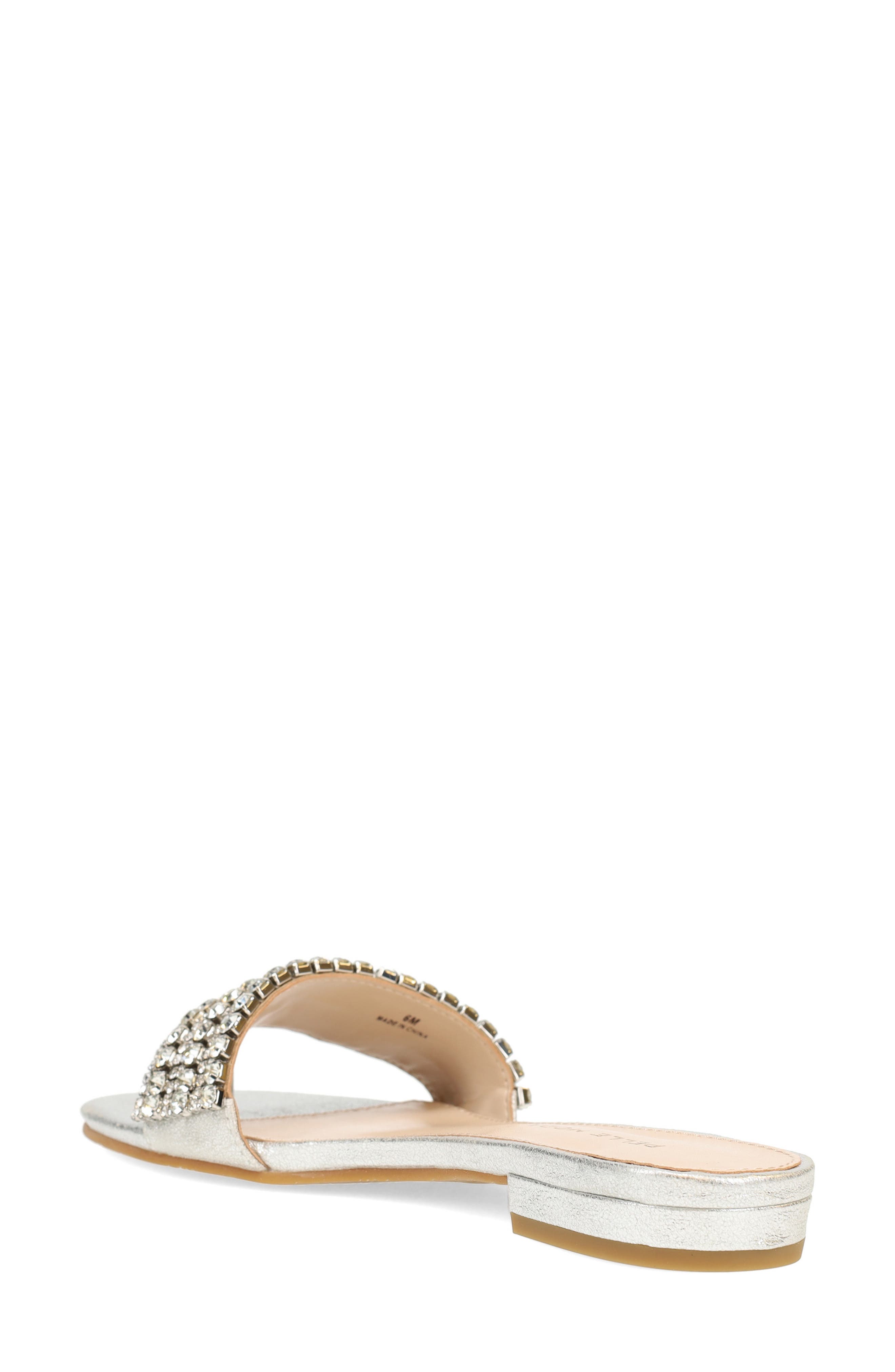 Besen Slide Sandal, Alternate, color, SILVER
