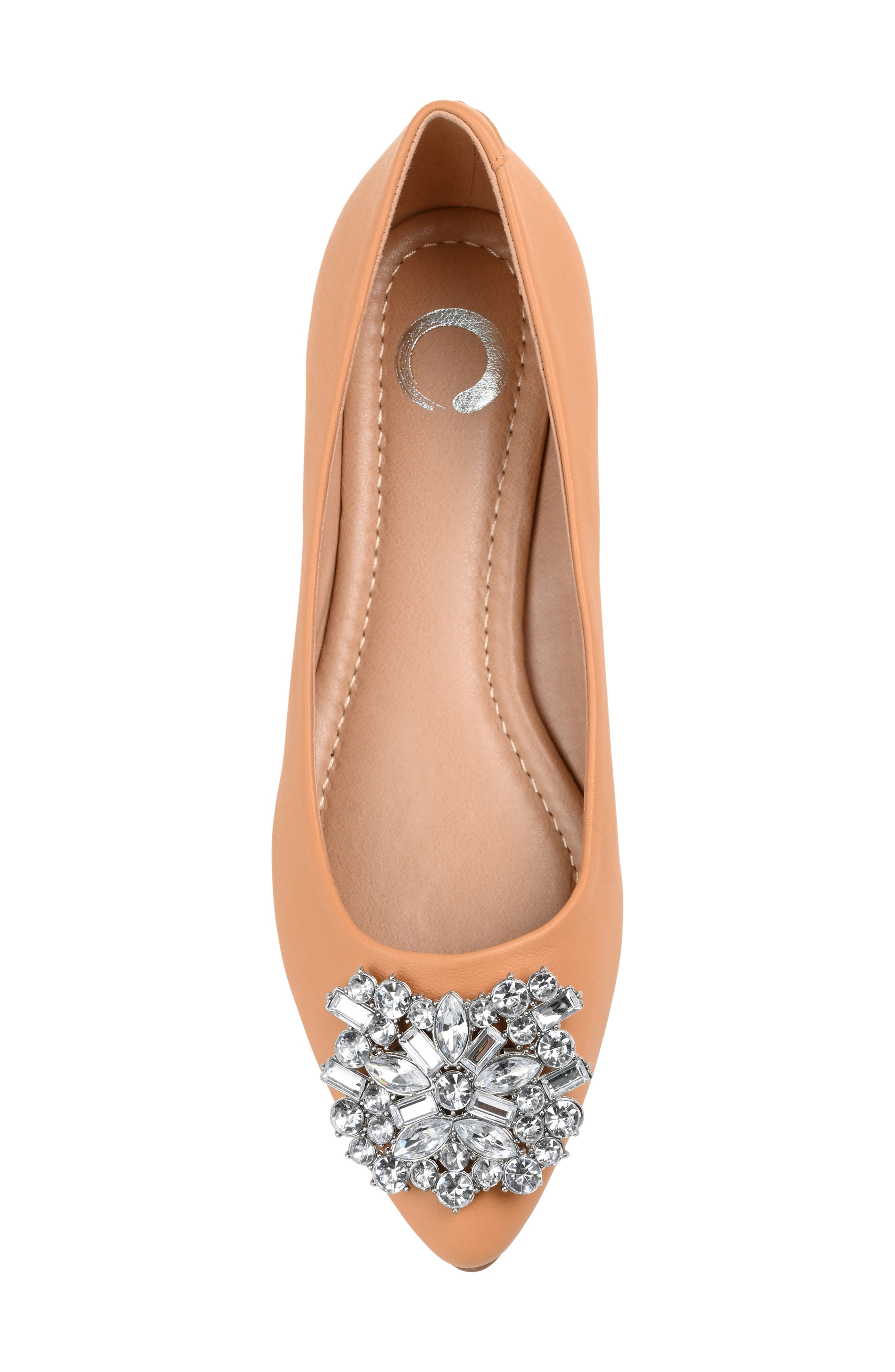 JOURNEE Renzo Embellished Flat, Alternate, color, TAN
