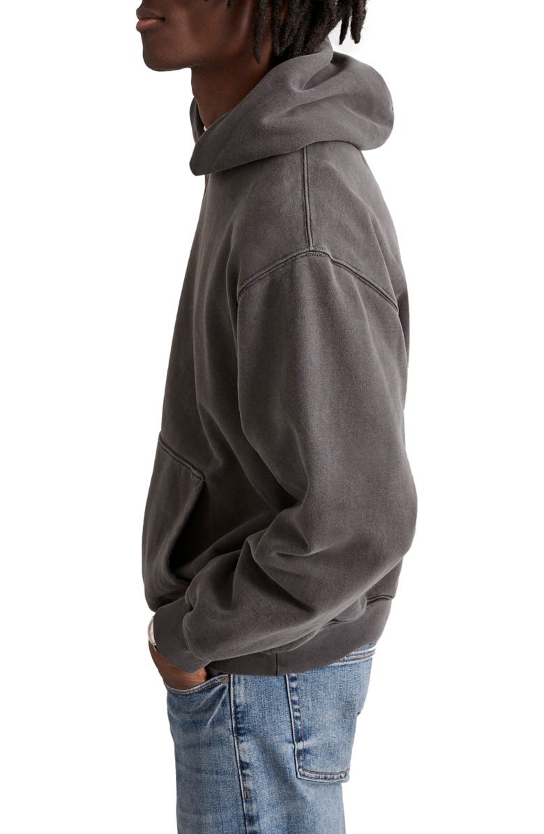 Madewell Woodland Brushed Terry Hoodie, Alternate, color, Coal