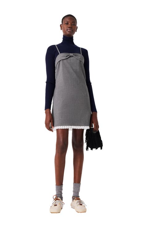 Short tailored dress with lace