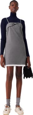 maje Short tailored dress with lace