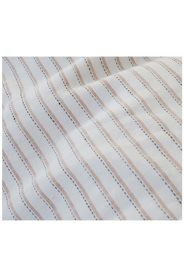 Connor Big Stripe Linen & Cotton Accent Pillow, Alternate, color, IVORY/ AMBER