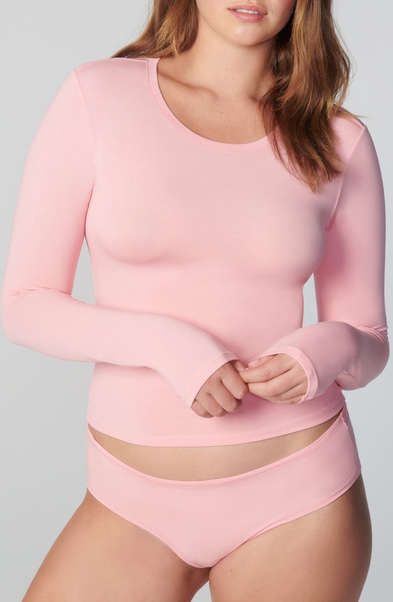 Florence by Mills Softie Cotton Blend Long Sleeve Top, Main, color, Cotton Candy
