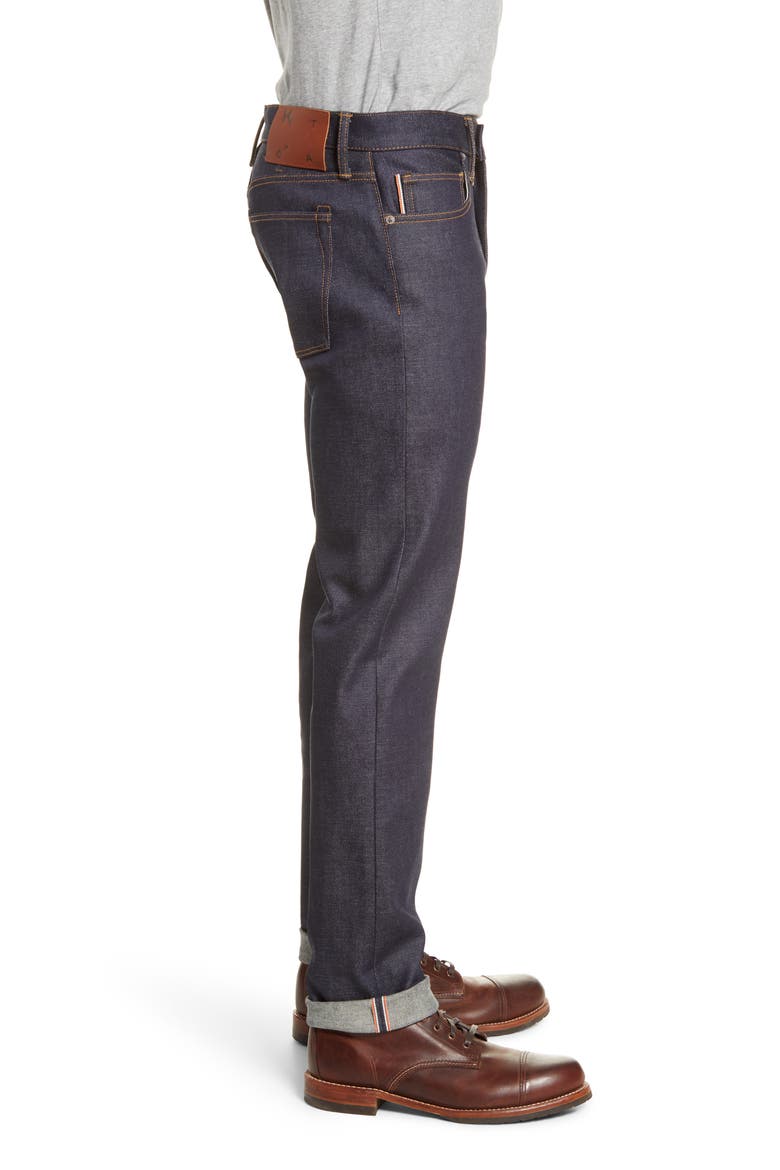 The Pen Slim 14-Ounce Stretch Selvedge Jeans, Alternate, color, INDIGO RAW