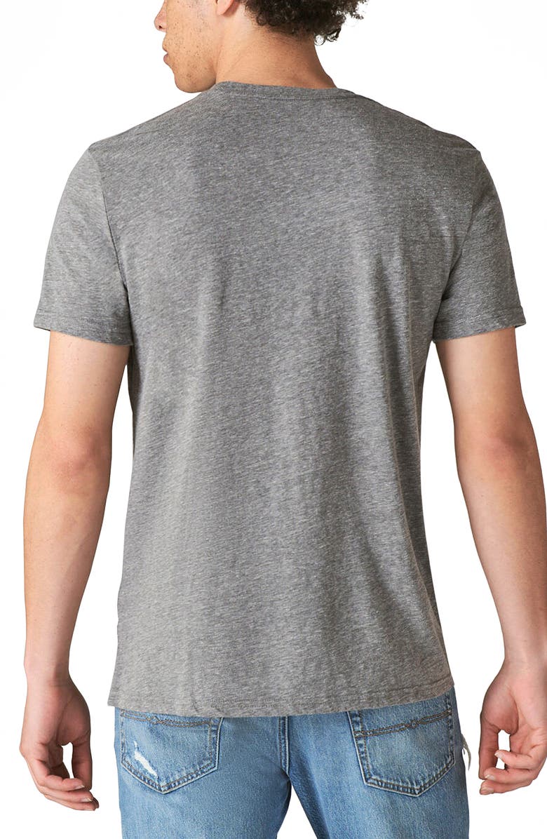 Lucky Brand US Flag Graphic Tee, Alternate, color, Grey