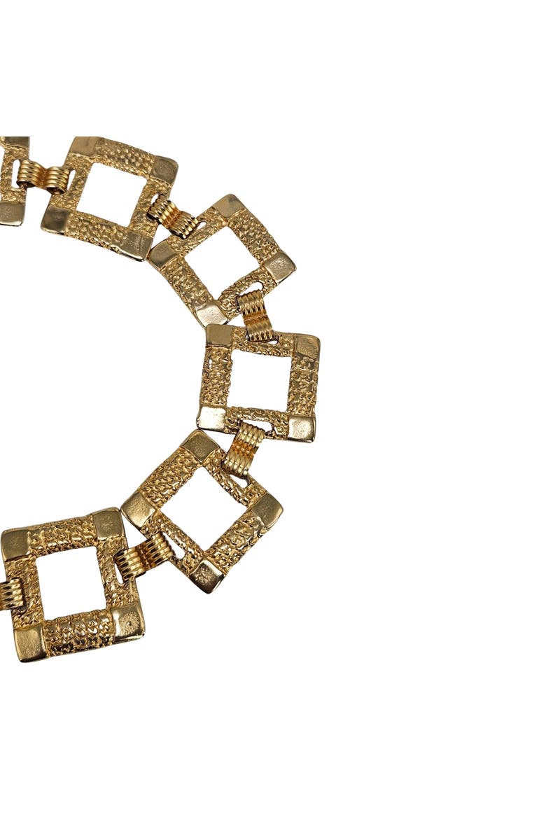Vintage 1970s Square Link Goldtone chain Belt, Alternate, color, Gold