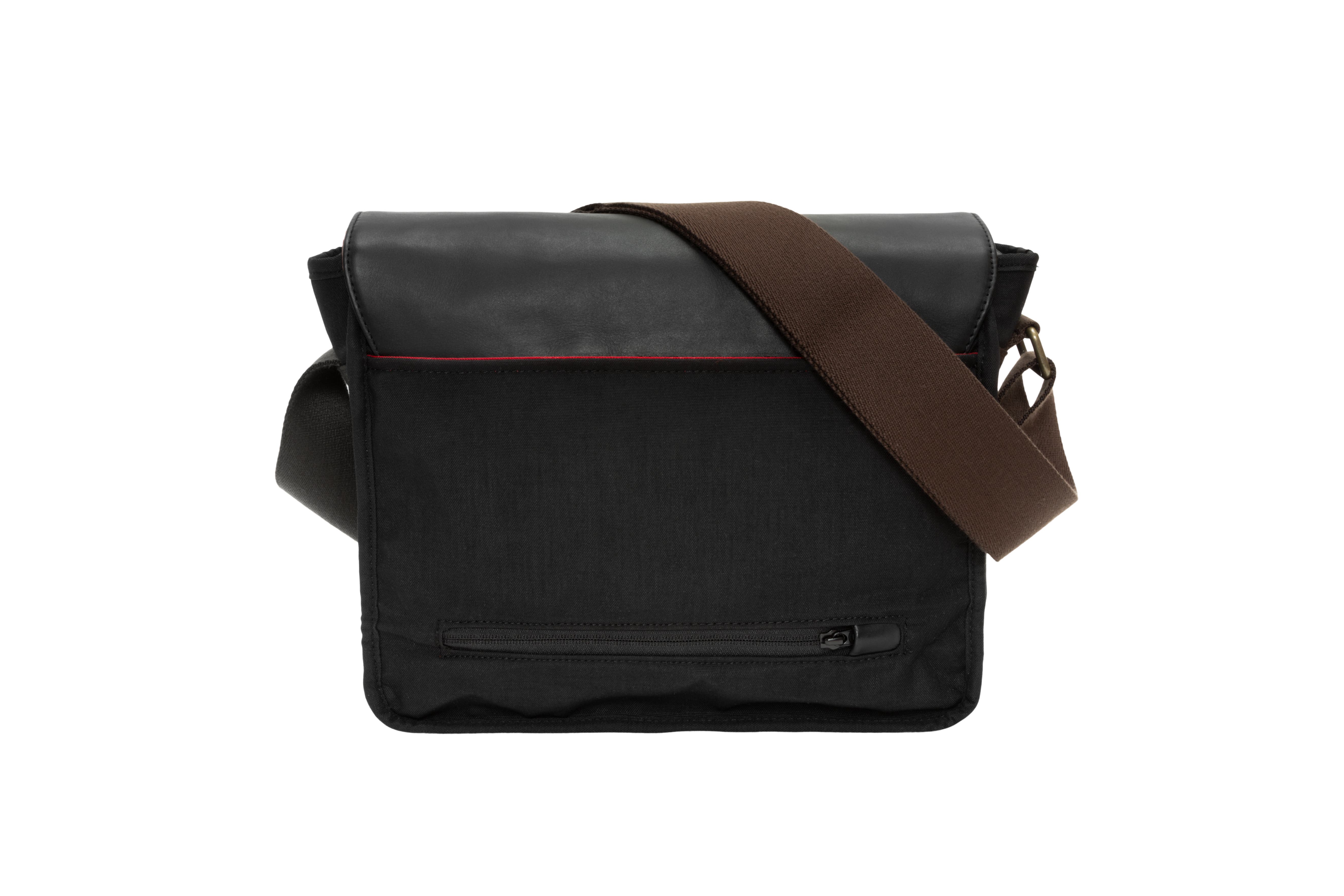 Waxed Nylon Sheridan Messenger Bag, Alternate, color, Black