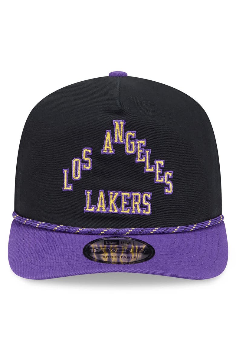 Men's New Era Black/Purple Los Angeles Lakers 2025/26 City Edition 19TWENTY Adjustable Hat, Alternate, color, Black