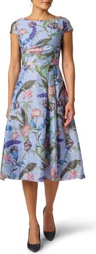 Adrianna Papell Floral Jacquard Cocktail Dress