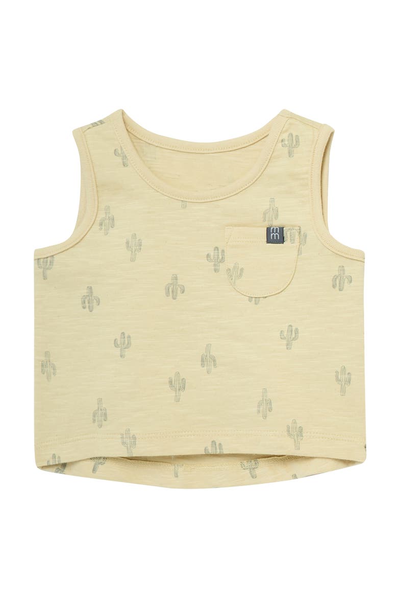 Sleeveless Shirts and Shorts Set, Alternate, color, Yellow Cactus