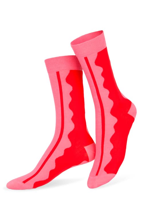 Doiy Assorted 2-pack Happy Birthday 3d Crew Socks In Red