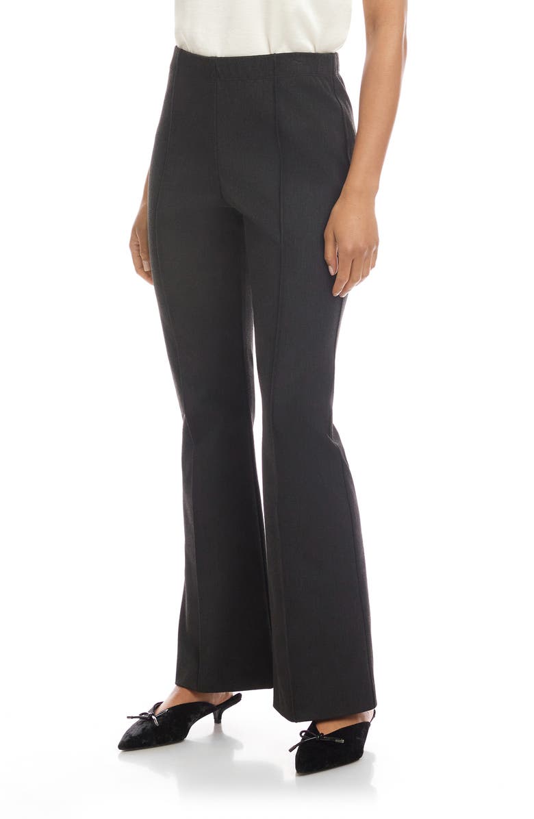 FIFTEEN TWENTY Serena Pintuck Pull-On Slim Flare Pants, Alternate, color, Charcoal