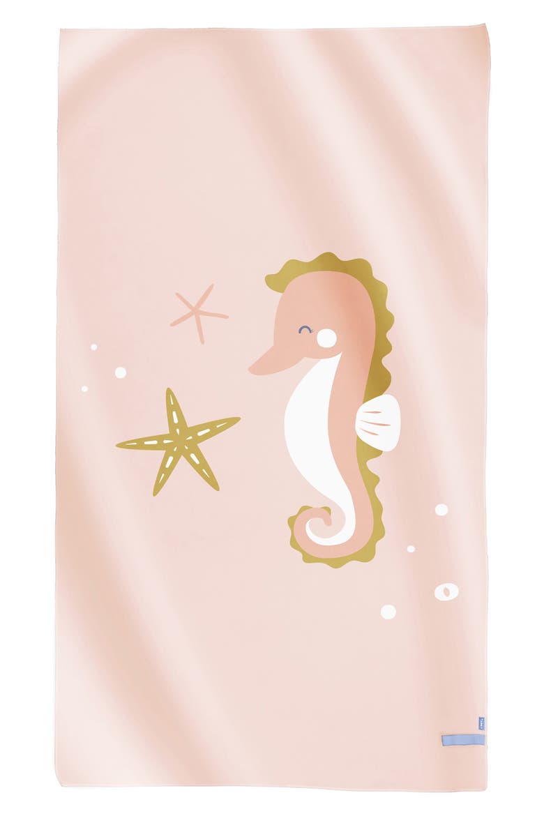 Microfiber Beach Towel, Main, color, PINK - SEA HORSE