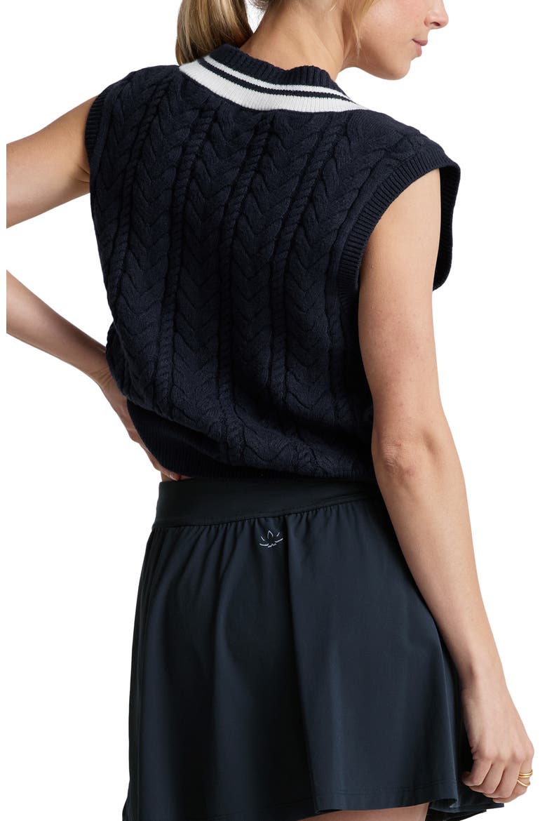 Cable Tipped Sweater Vest, Alternate, color, NOCTURNAL NAVY