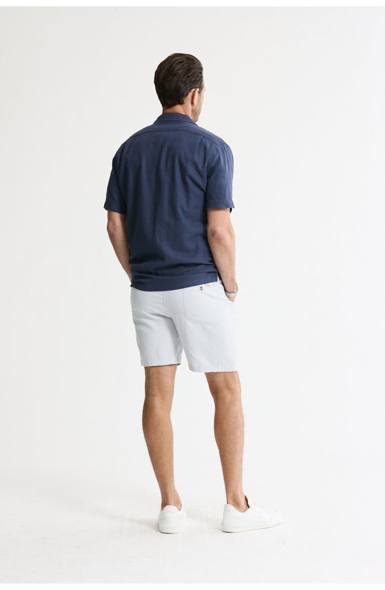 JACHS Linen Blend Drawstring Shorts, Alternate, color, Light Grey