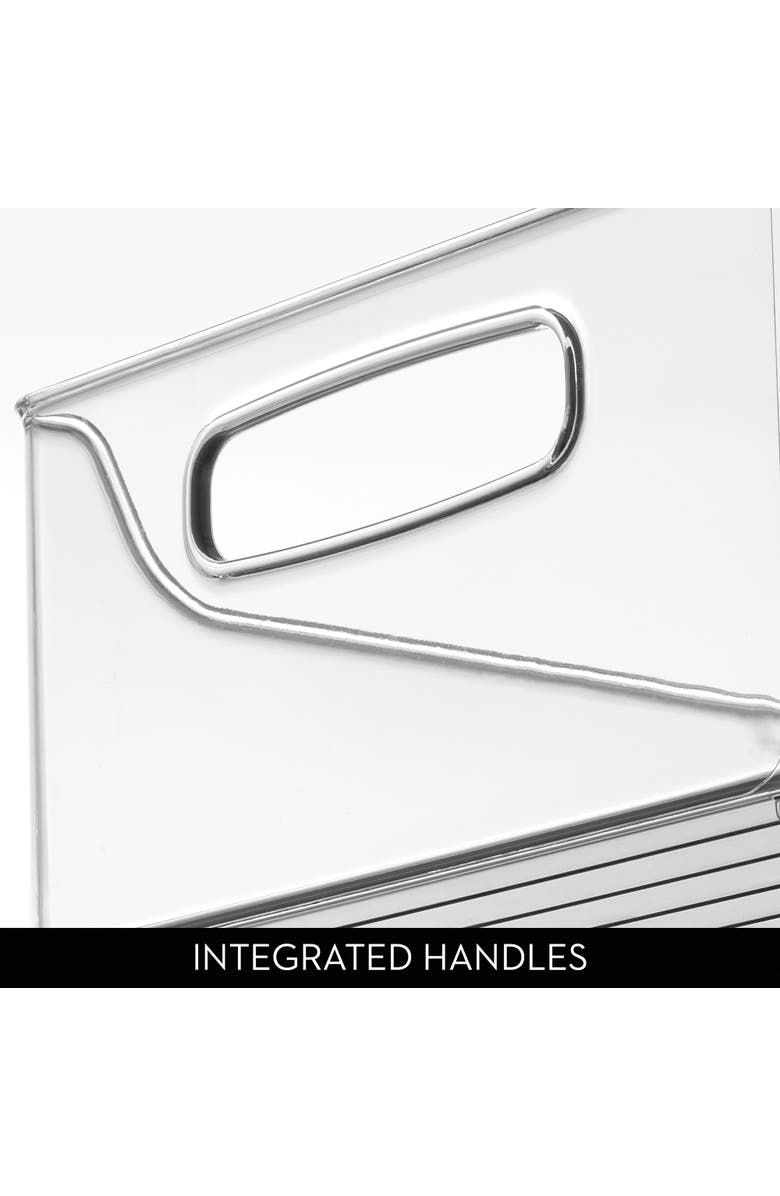 iDesign Plastic Stackable Pantry Bin with Handles, Set of 2, Clear, Made in USA, Alternate, color, Clear