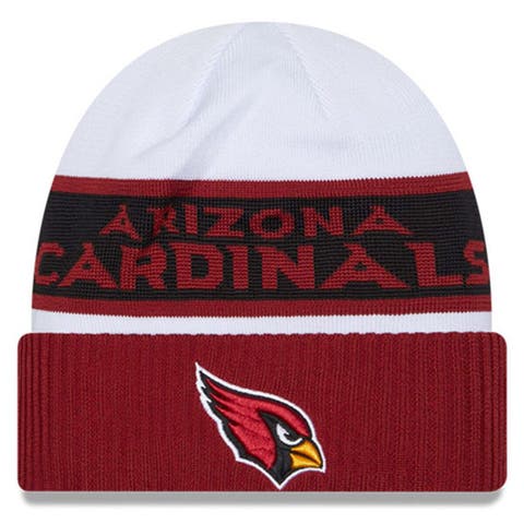 Men's New Era  White/Cardinal Arizona Cardinals 2023 Sideline Tech Cuffed Knit Hat