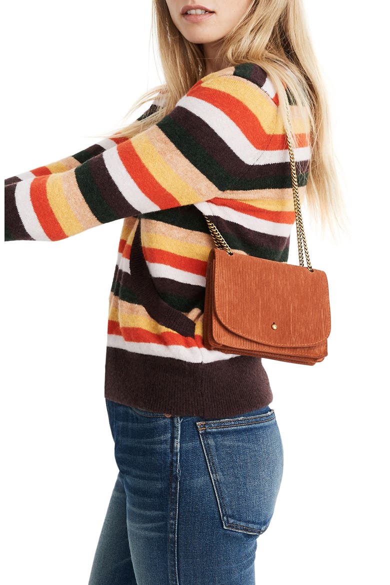 Wrap Front Stripe Pullover, Alternate, color, HEATHER PALM