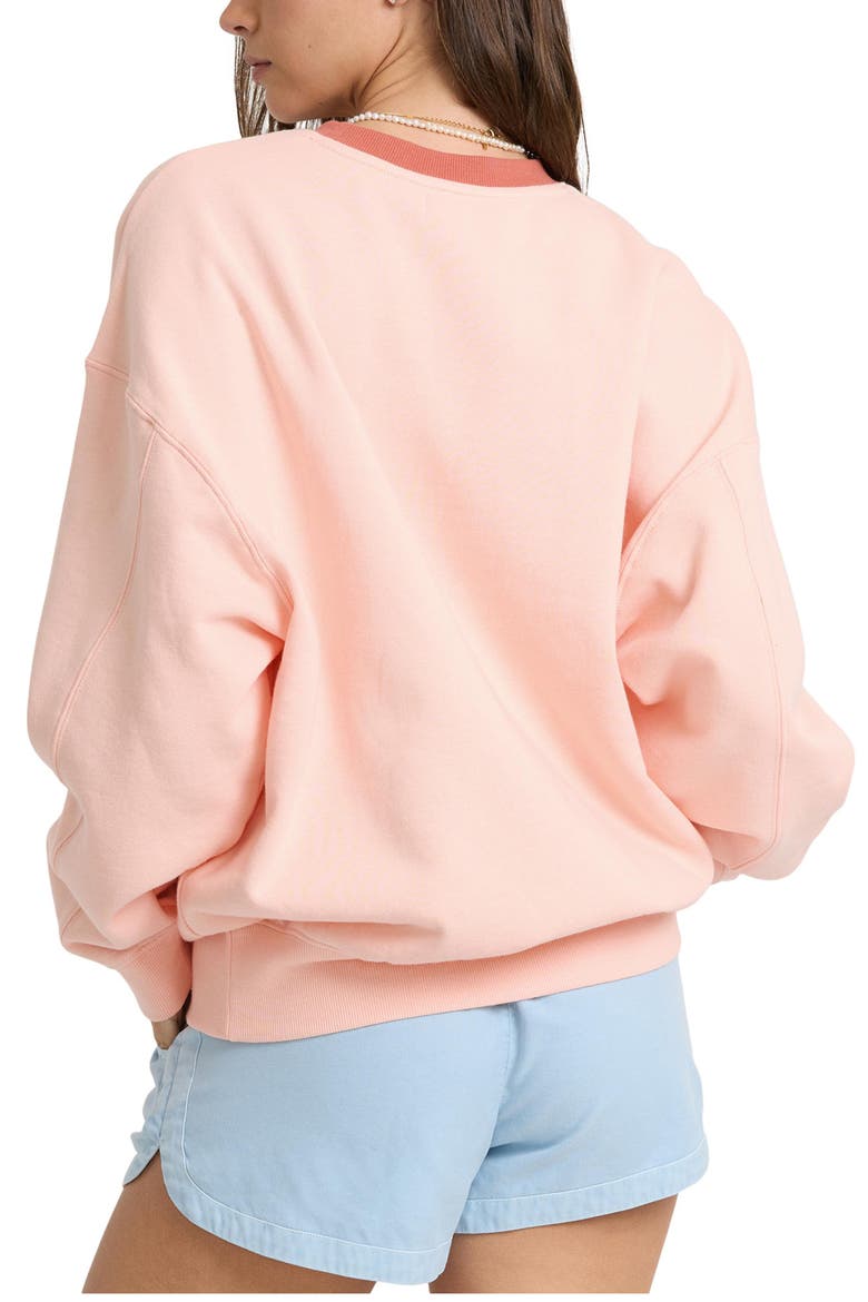 Kendal Graphic Oversized Sweatshirt, Alternate, color, PALE PEACH
