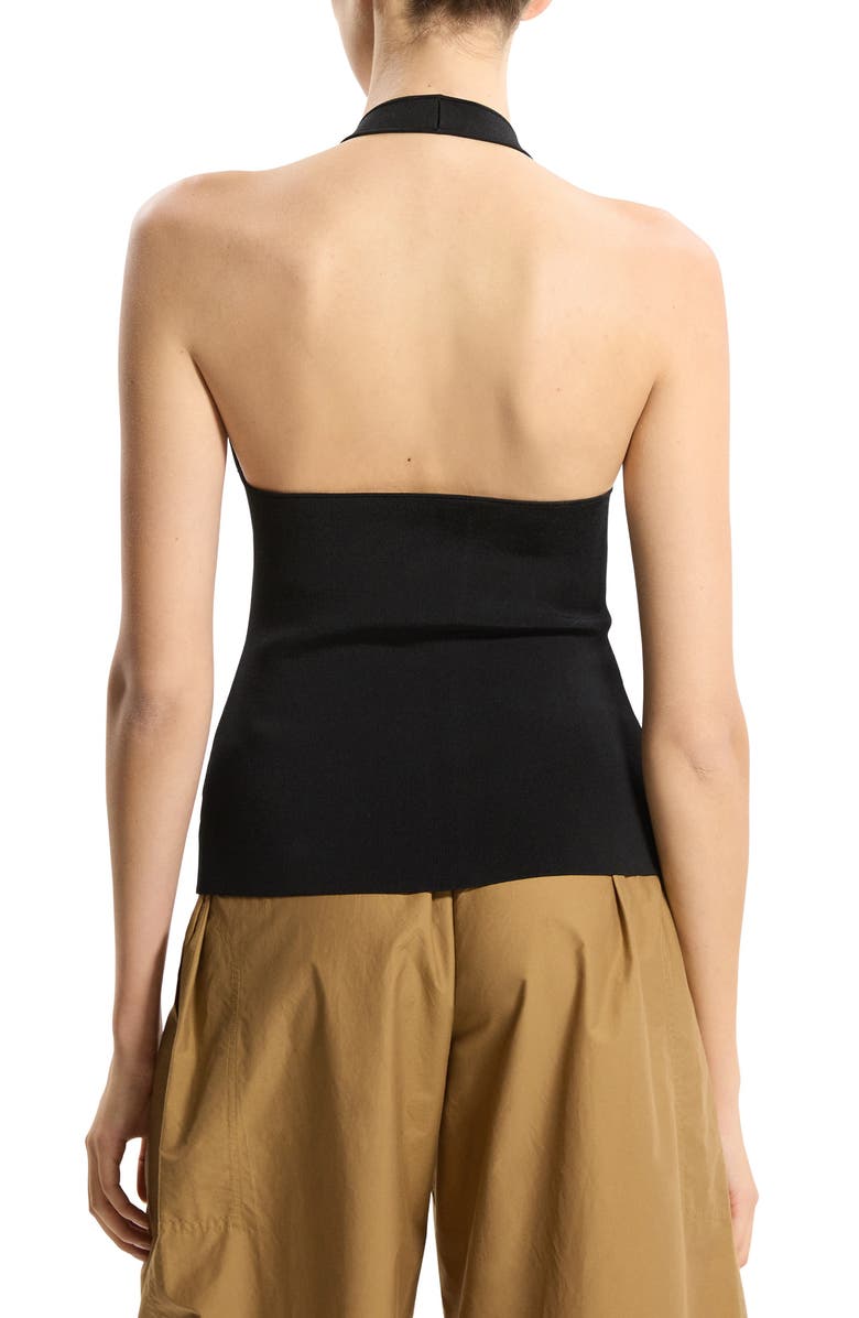 Theory Halter Knit Tank, Alternate, color, Black - 001