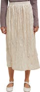 WISHLIST Crinkle Velvet Midi Skirt