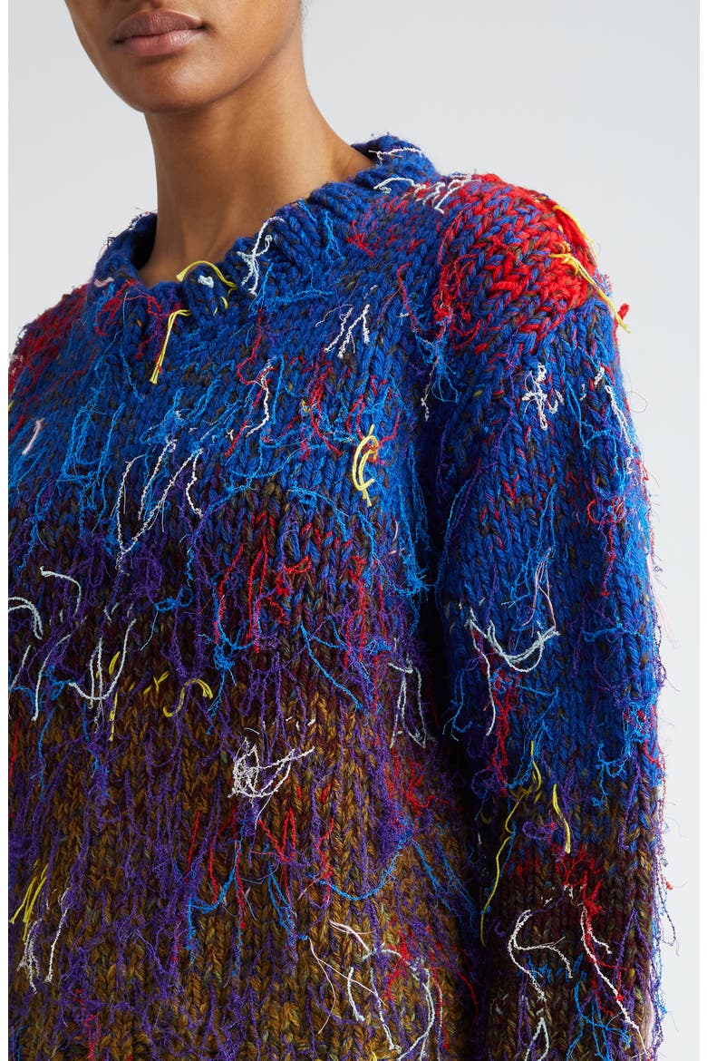 Wool Blend Sweater, Alternate, color, RED MIX COLORS