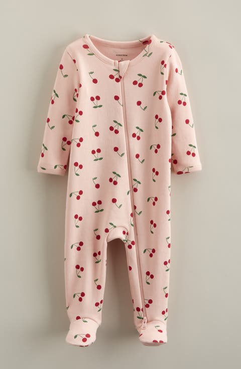 Print Cotton Footie Romper (Baby)