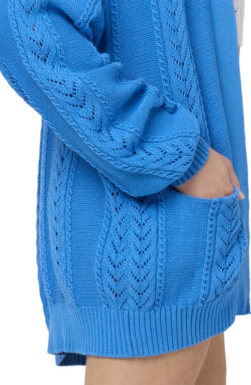 Shop Florence By Mills Pointelle Stitch Cardigan In Regatta