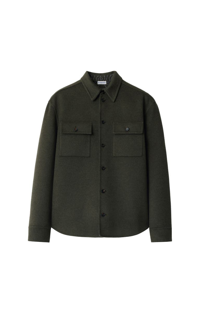 Burberry Wool Cashmere Overshirt, Alternate, color, 
