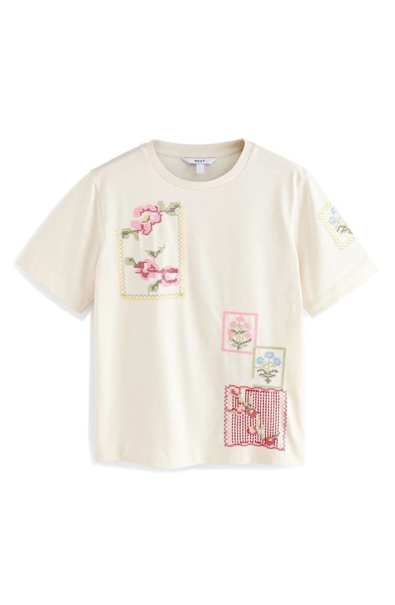 NEXT Cross Stitch Embroidered T-Shirt, Alternate, color, 