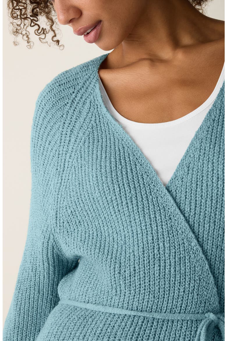 Tie Front Longline Cardigan, Alternate, color, SEAFOAM