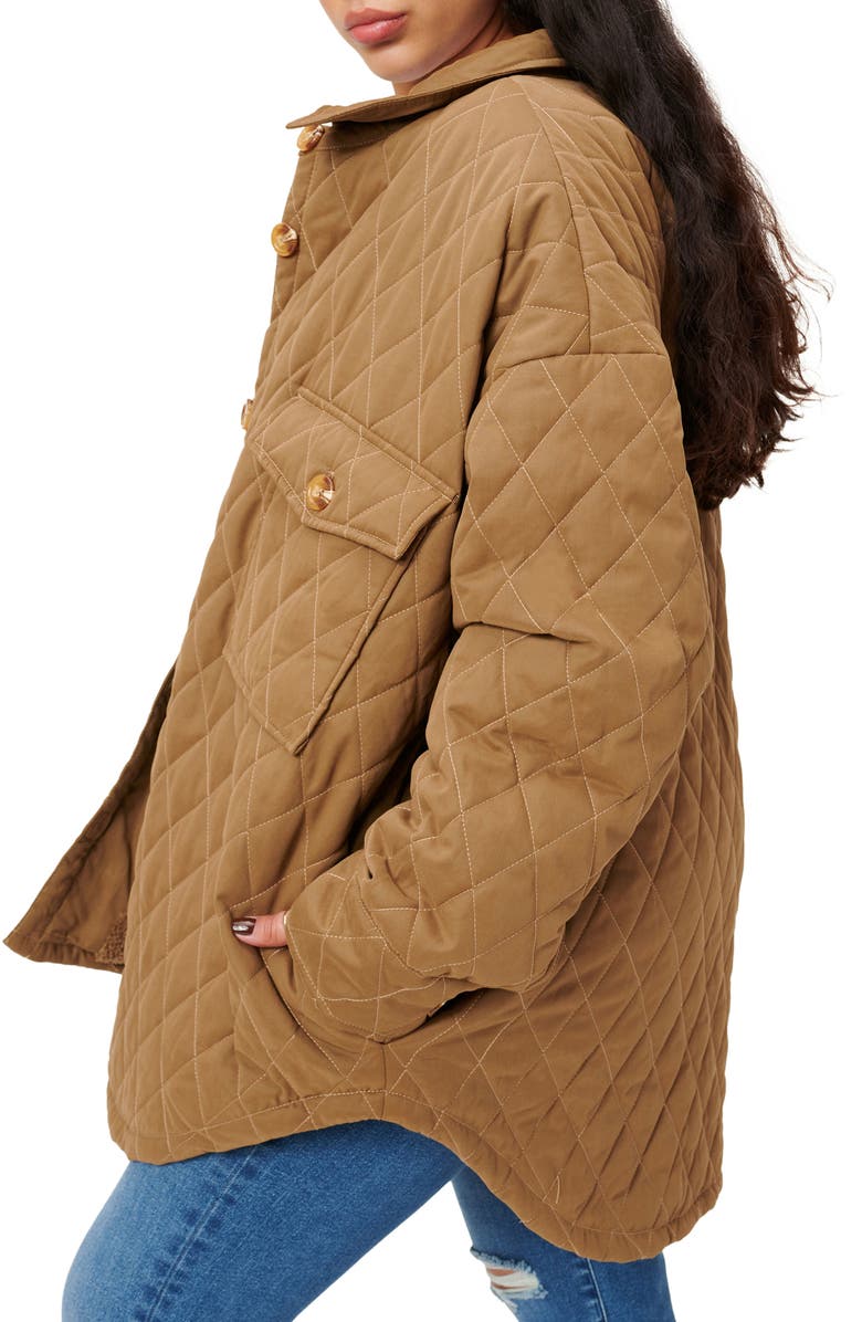Good American Quilted Shacket, Alternate, color,