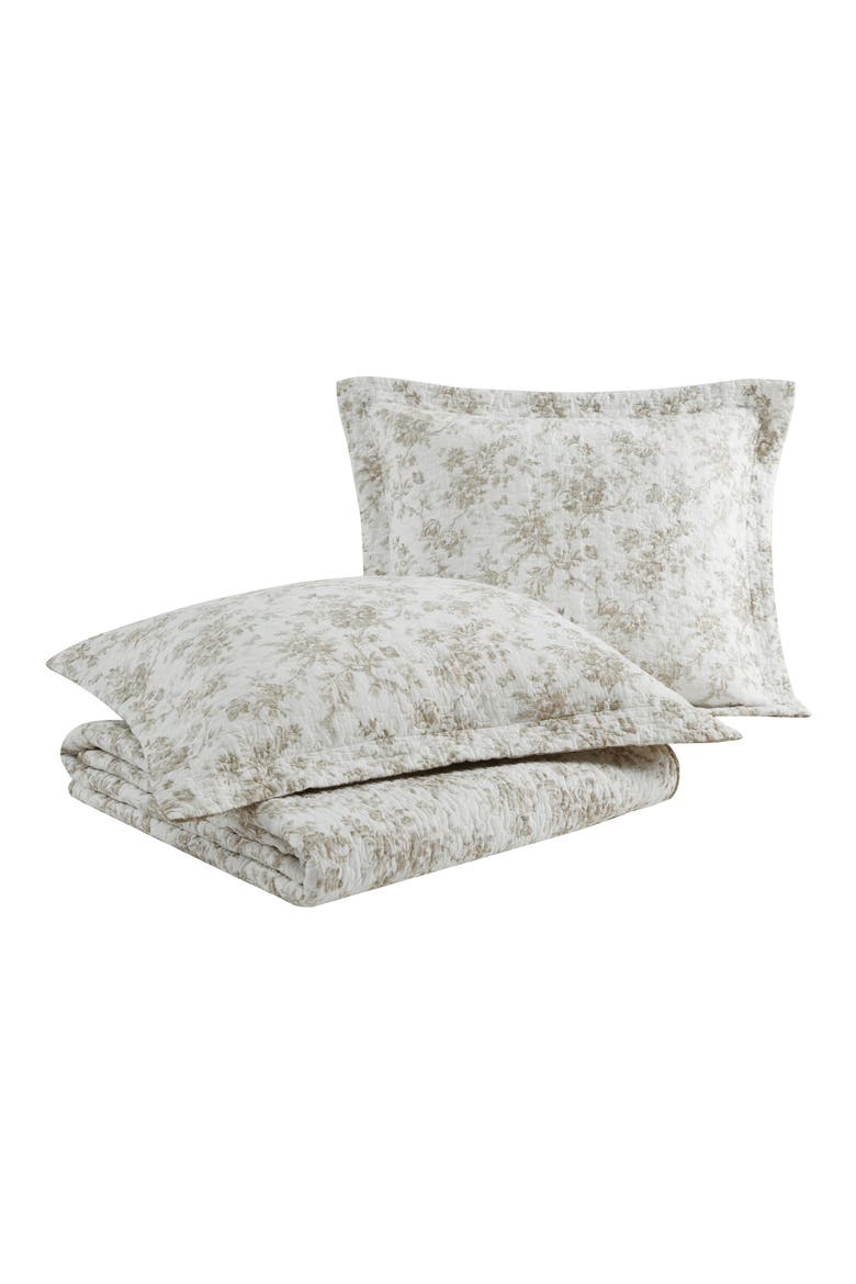 Walled Garden Quilt & Sham Set, Main, color, MOCHA