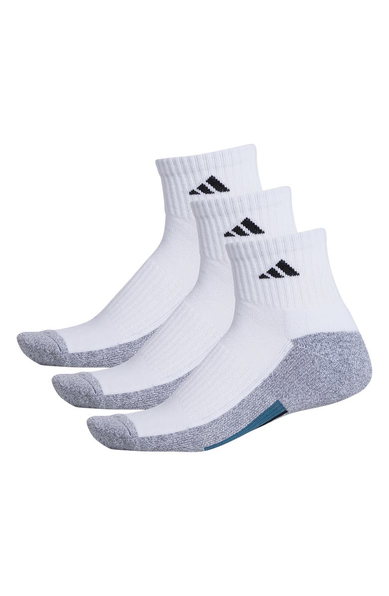 adidas Climacool 3-Pack Quarter Length Socks, Alternate, color, 