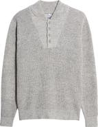 Schott NYC Wool Blend Military Henley Sweater