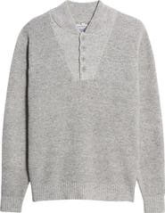 Schott NYC Wool Blend Military Henley Sweater