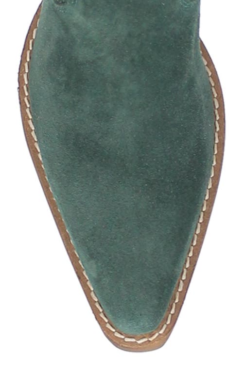 Dingo Wild Child Fringe Knee High Western Boot In Green