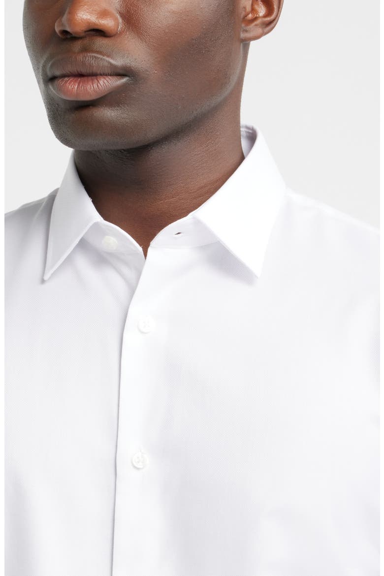 Traditional Fit Cotton Oxford Non-Iron Dress Shirt, Alternate, color, WHITE ROYAL OXFORD