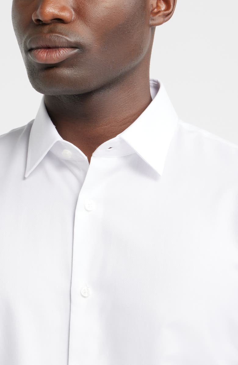 Nordstrom Traditional Fit Cotton Oxford Non-Iron Dress Shirt, Alternate, color, White Royal Oxford