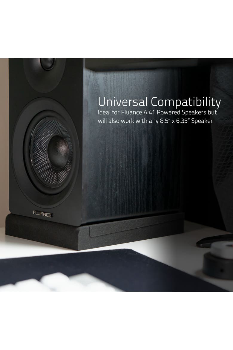 High Density Foam Isolation Pads for Bookshelf Speakers, 8.5'' x 6.35'', Alternate, color, Black