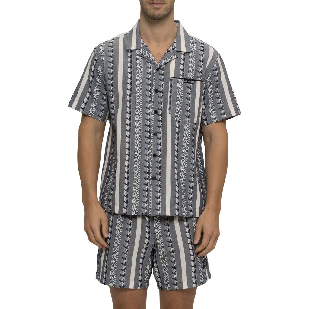 Maui And Sons Maui & Sons Dobby Fin Camp Shirt In Slate