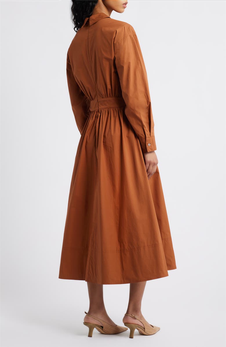 FREEMARKET Long Sleeve Shirtdress, Alternate, color, Rust