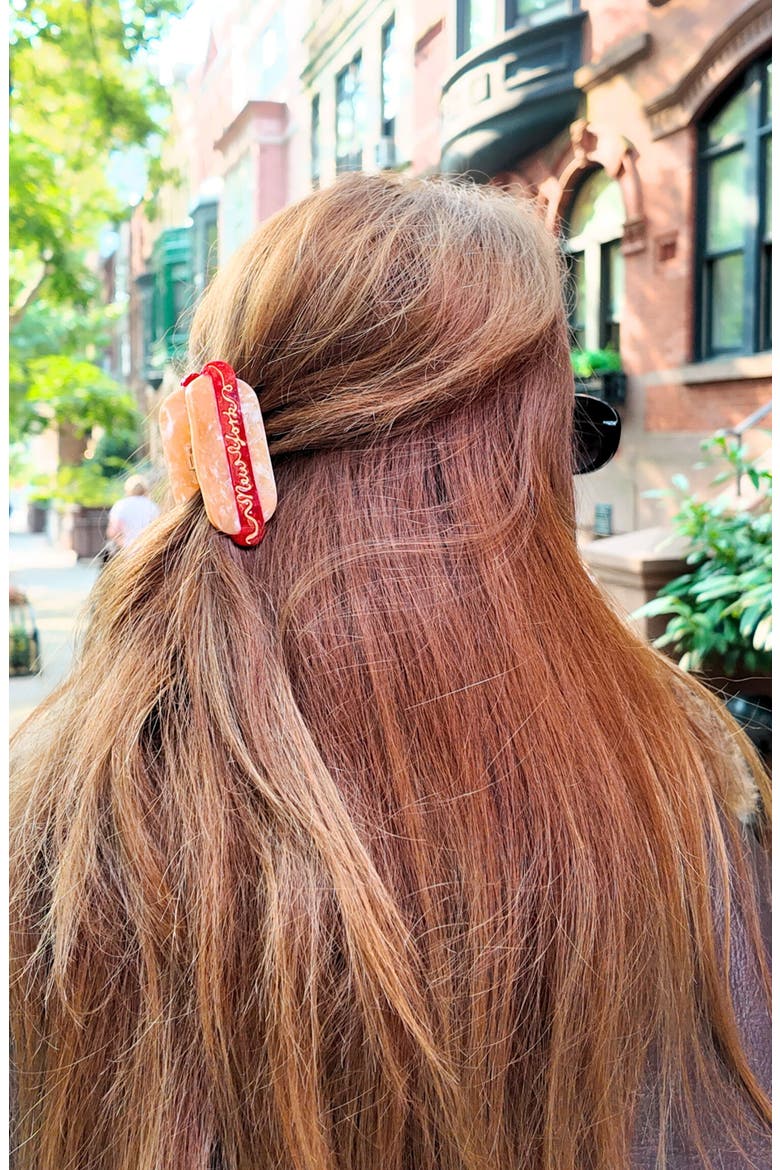 New York Hot Dog Claw Clip, Alternate, color, BEIGE