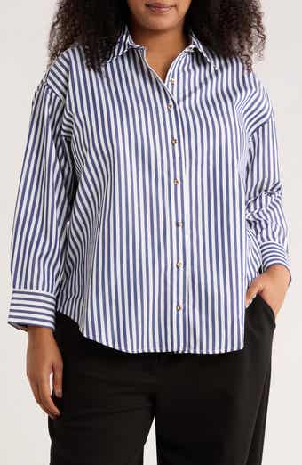 INDUSTRY REPUBLIC CLOTHING Stripe Metallic Button-Up Shirt