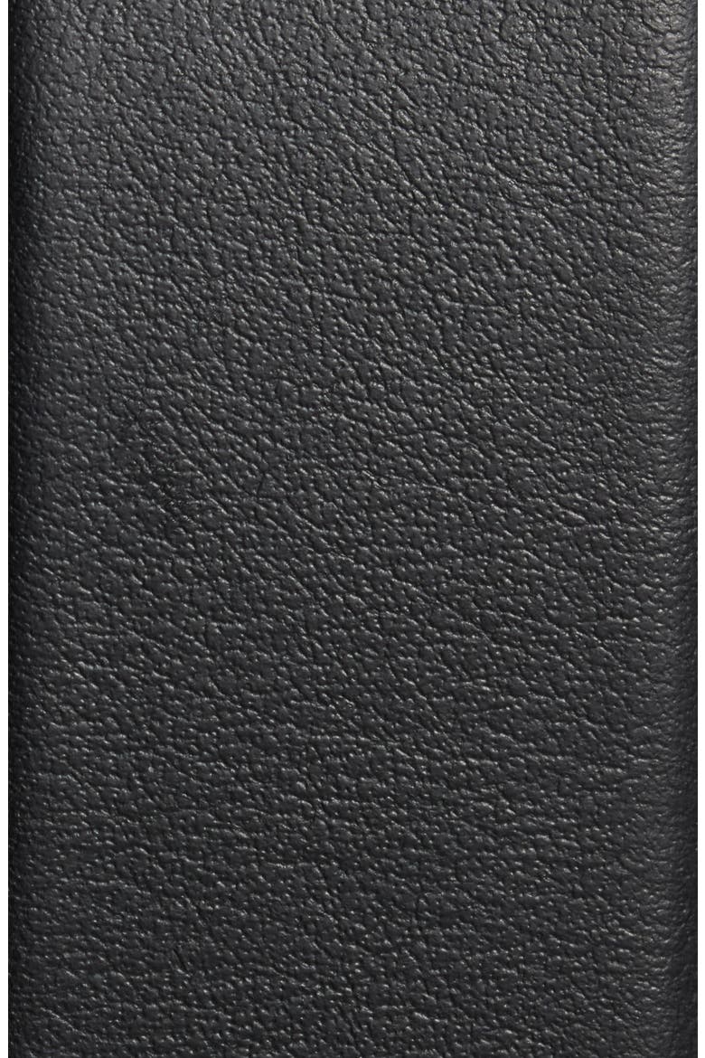 Gancio Buckle Leather Belt, Alternate, color, DARK BAROLO NERO