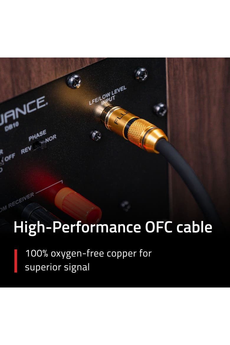 Subwoofer Cable for Subwoofer and Home Theater, Alternate, color, Gold