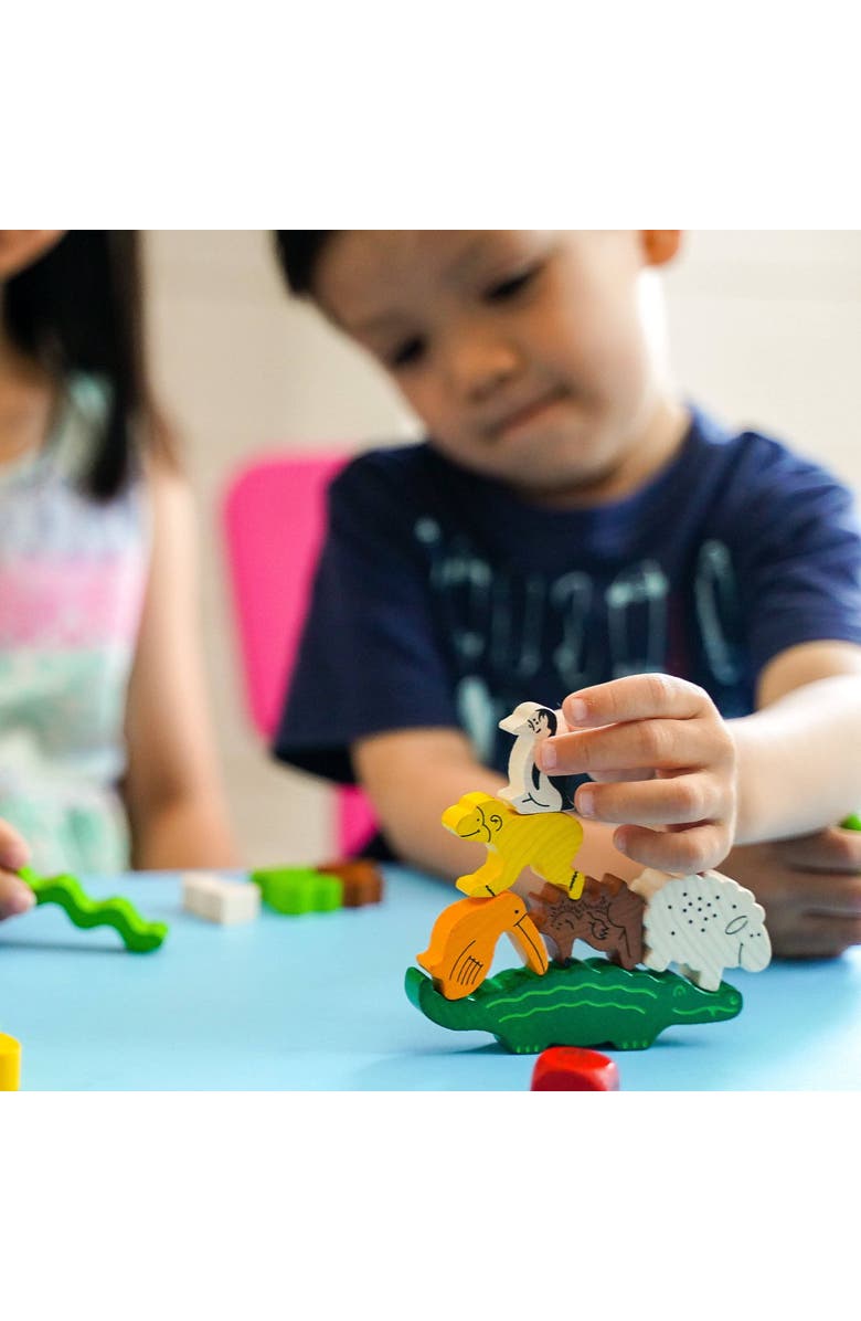HABA Animal Upon Animal - Classic Wooden Stacking Game Ultimate Family Board Games for Kids and Adults, Party Games and Fun Dexterity Kids Games 4-8, Alternate, color, Multi
