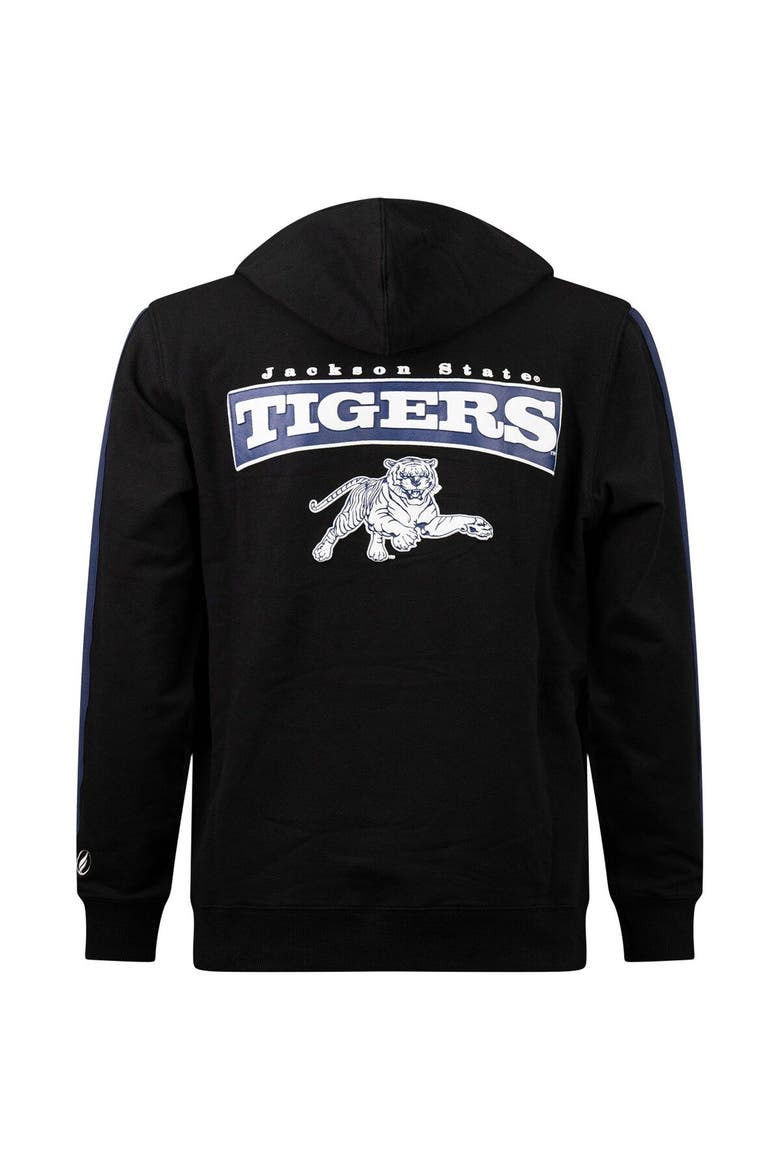 Men's FISLL Black Jackson State Tigers Oversized Stripes Pullover Hoodie, Alternate, color, Black